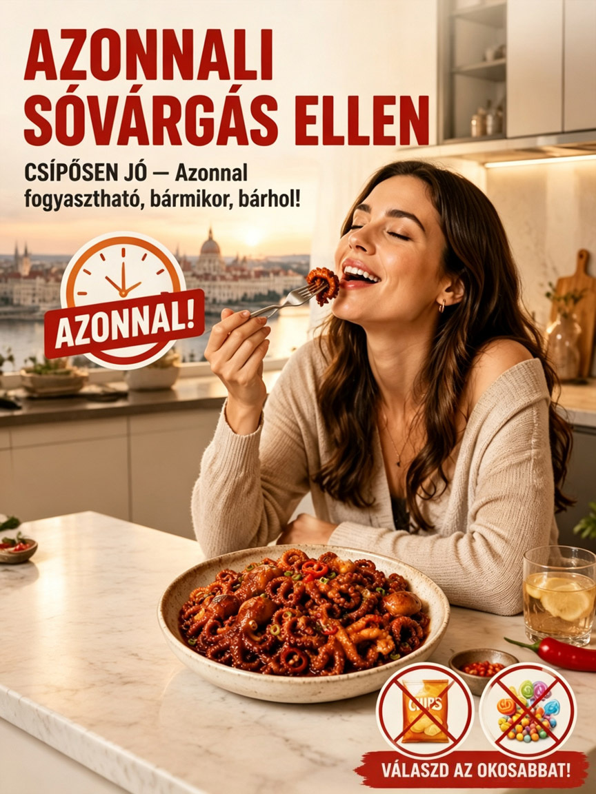 👍Prémium Csípős Vad Bébipolip | Keto-Barát, 0 Cukor & Anyagcsere Pörgető