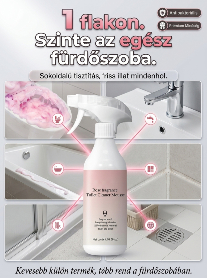 ✨ A Takarítás Új Korszaka! Varázsolja Fürdőszobáját Újjá 3 Másodperc Alatt! ✨Német formula: Fürdőszoba tisztító spray