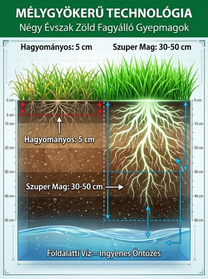 【99%-os csírázási arány】Négyszezoni hidegtűrő gyepmag