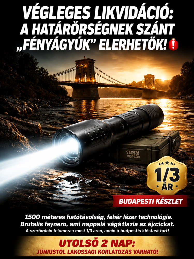 ⚡ Végleges Likvidáció ⚡ Éjszakából Nappal! Szuperfényes Túlélő Zseblámpa | Vadászathoz, Kempinghez és Vészhelyzetre🔦