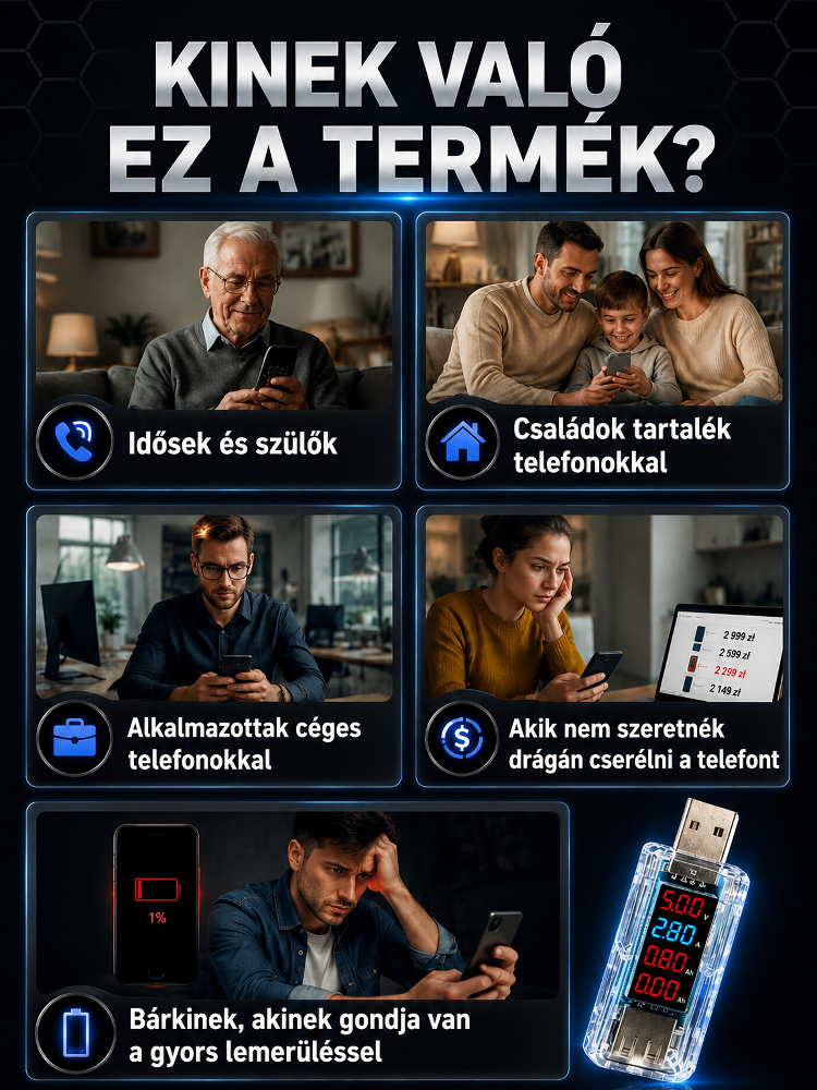 🚀[Akció]Pulzusos javító mobiltelefon akkumulátor javító készülék, mintha új lenne