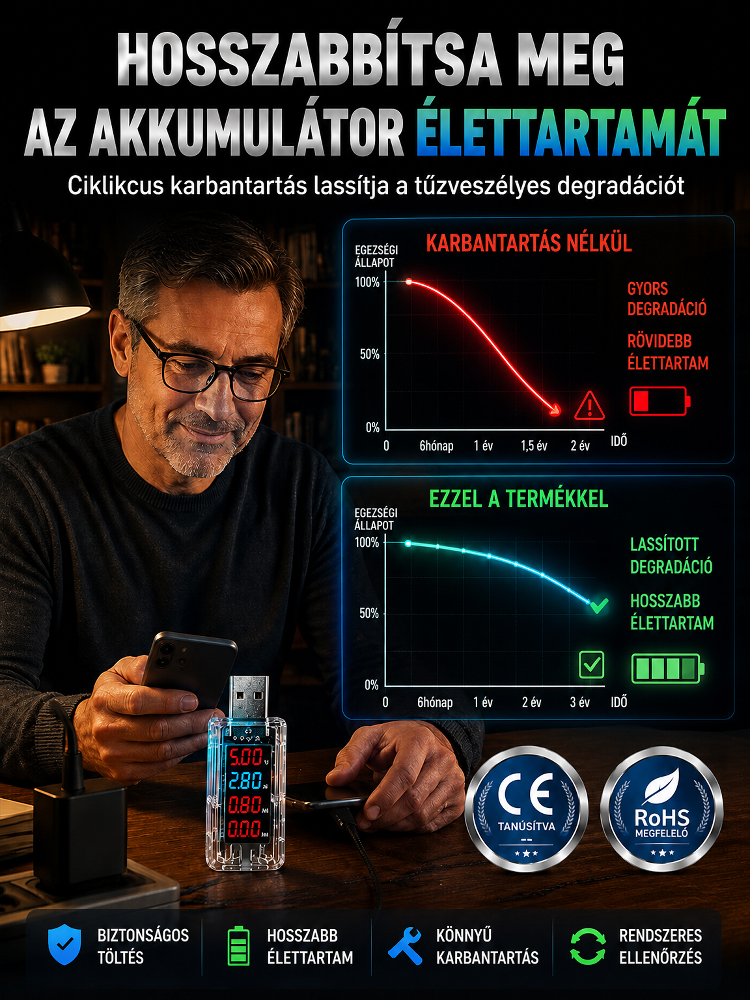🚀[Akció]Pulzusos javító mobiltelefon akkumulátor javító készülék, mintha új lenne