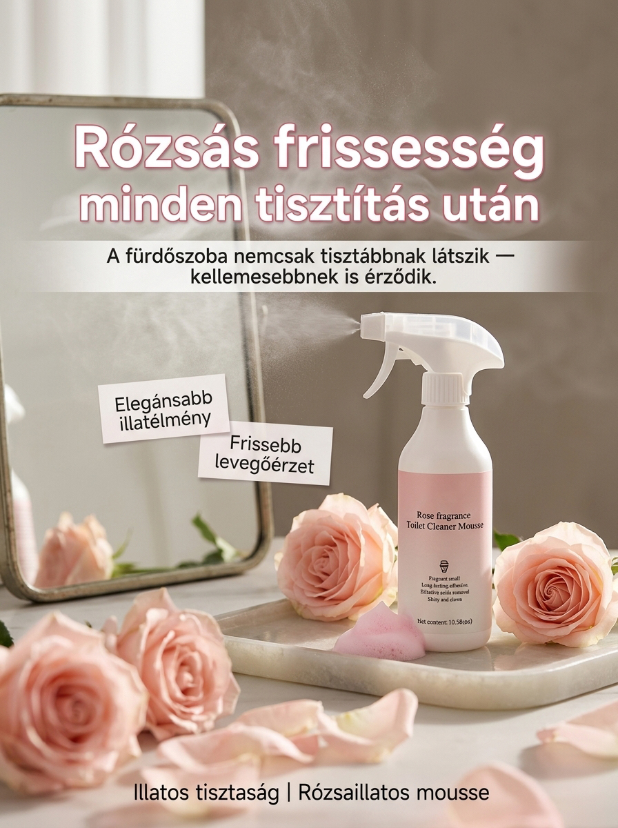 ✨ A Takarítás Új Korszaka! Varázsolja Fürdőszobáját Újjá 3 Másodperc Alatt! ✨Német formula: Fürdőszoba tisztító spray