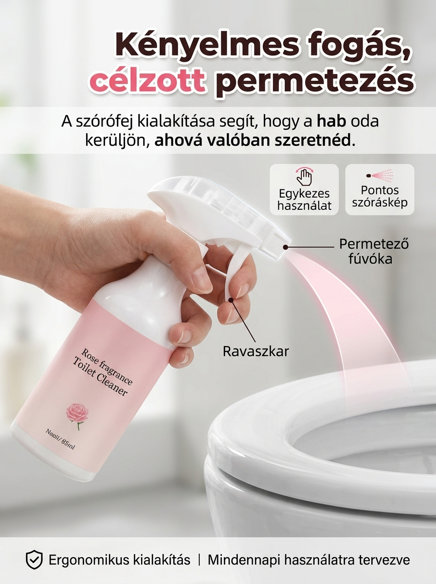 ✨ A Takarítás Új Korszaka! Varázsolja Fürdőszobáját Újjá 3 Másodperc Alatt! ✨Német formula: Fürdőszoba tisztító spray