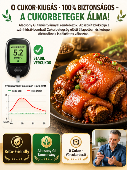 👑 【Célzott anti-glikán: 0 cukor kollagén mangalica főtt sertésláb】 12 Órás Lassú Főzés · Omega-3 Kollagén Bomba