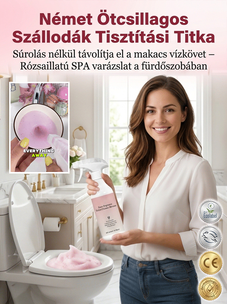 ✨ A Takarítás Új Korszaka! Varázsolja Fürdőszobáját Újjá 3 Másodperc Alatt! ✨Német formula: Fürdőszoba tisztító spray