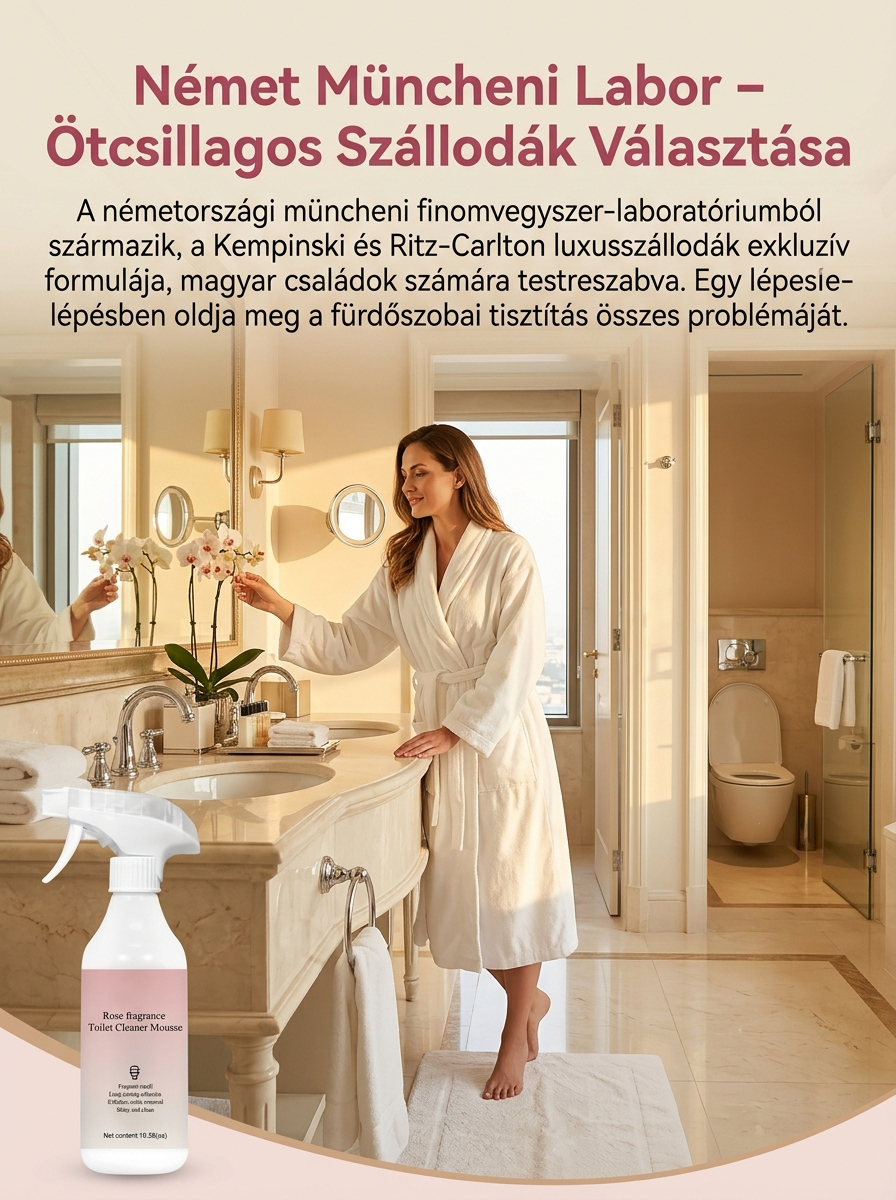 ✨ A Takarítás Új Korszaka! Varázsolja Fürdőszobáját Újjá 3 Másodperc Alatt! ✨Német formula: Fürdőszoba tisztító spray