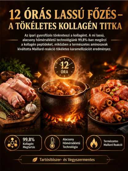 👑 【Célzott anti-glikán: 0 cukor kollagén mangalica főtt sertésláb】 12 Órás Lassú Főzés · Omega-3 Kollagén Bomba