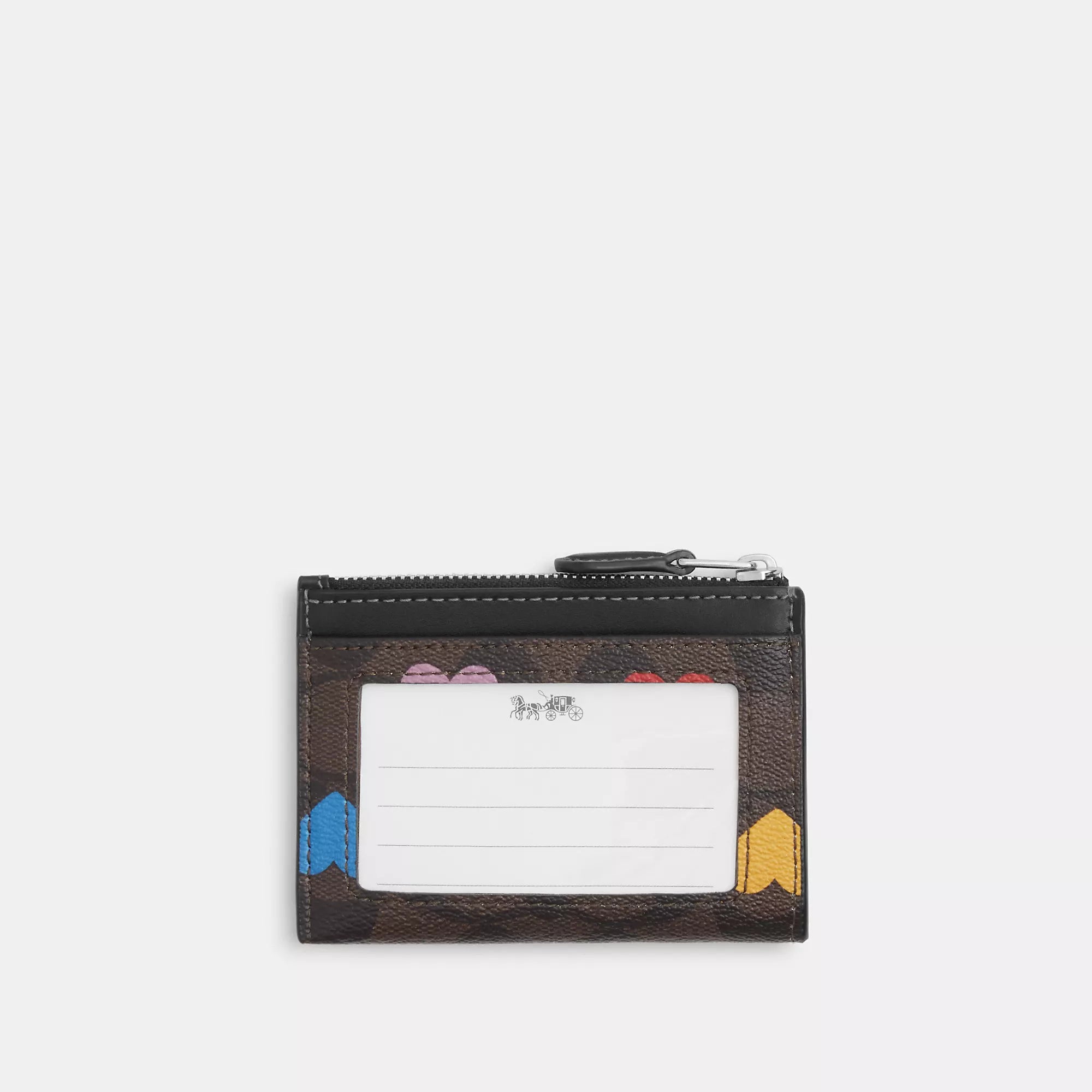 Coathtch  Mini Skinny Id Case In Signature Canvas With Heart Print