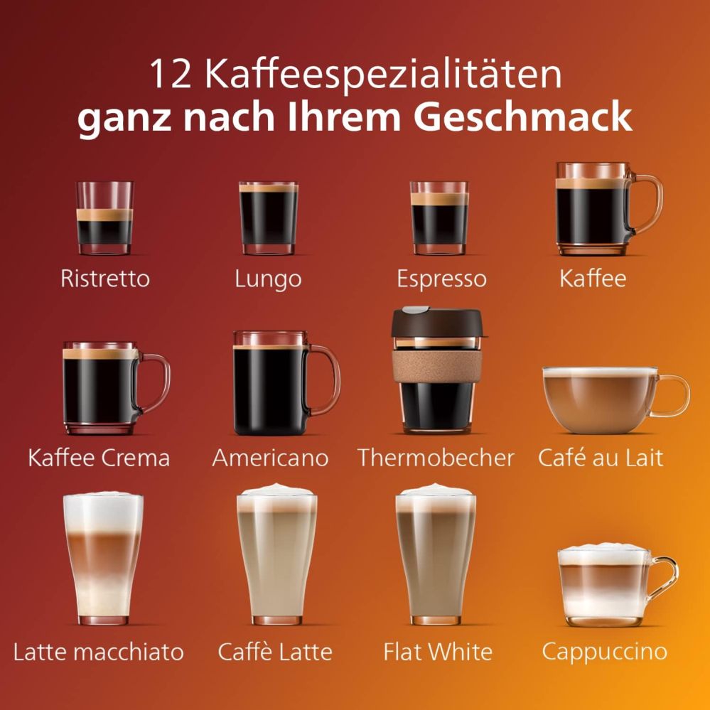 5400シリーズ全自動コーヒーマシン – LatteGoミルクシステム、12種類のコーヒーメニュー、直感的なタッチディスプレイ、4つのユーザープロファイル、クローム仕上げ
