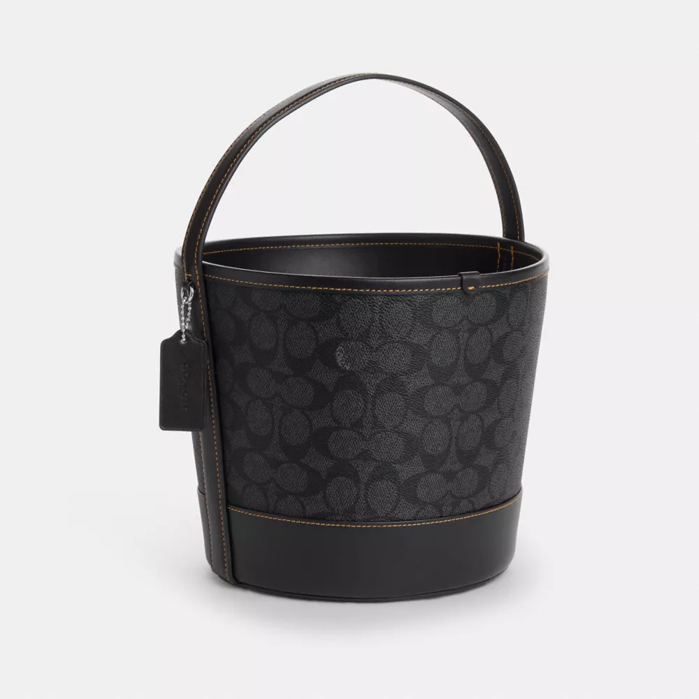 Trick Or Treat Bucket In Signature Canvas With Halloween Graphic