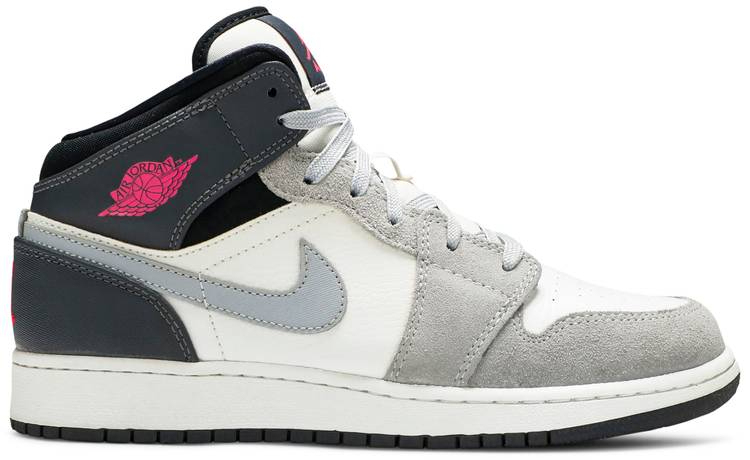 Mid 'White Grey Hyper Pink' 555112-117