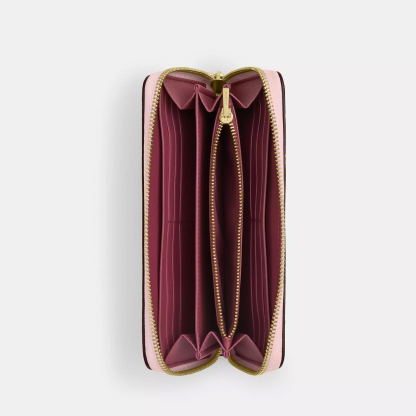 Long Zip Around Wallet In Signature Canvas