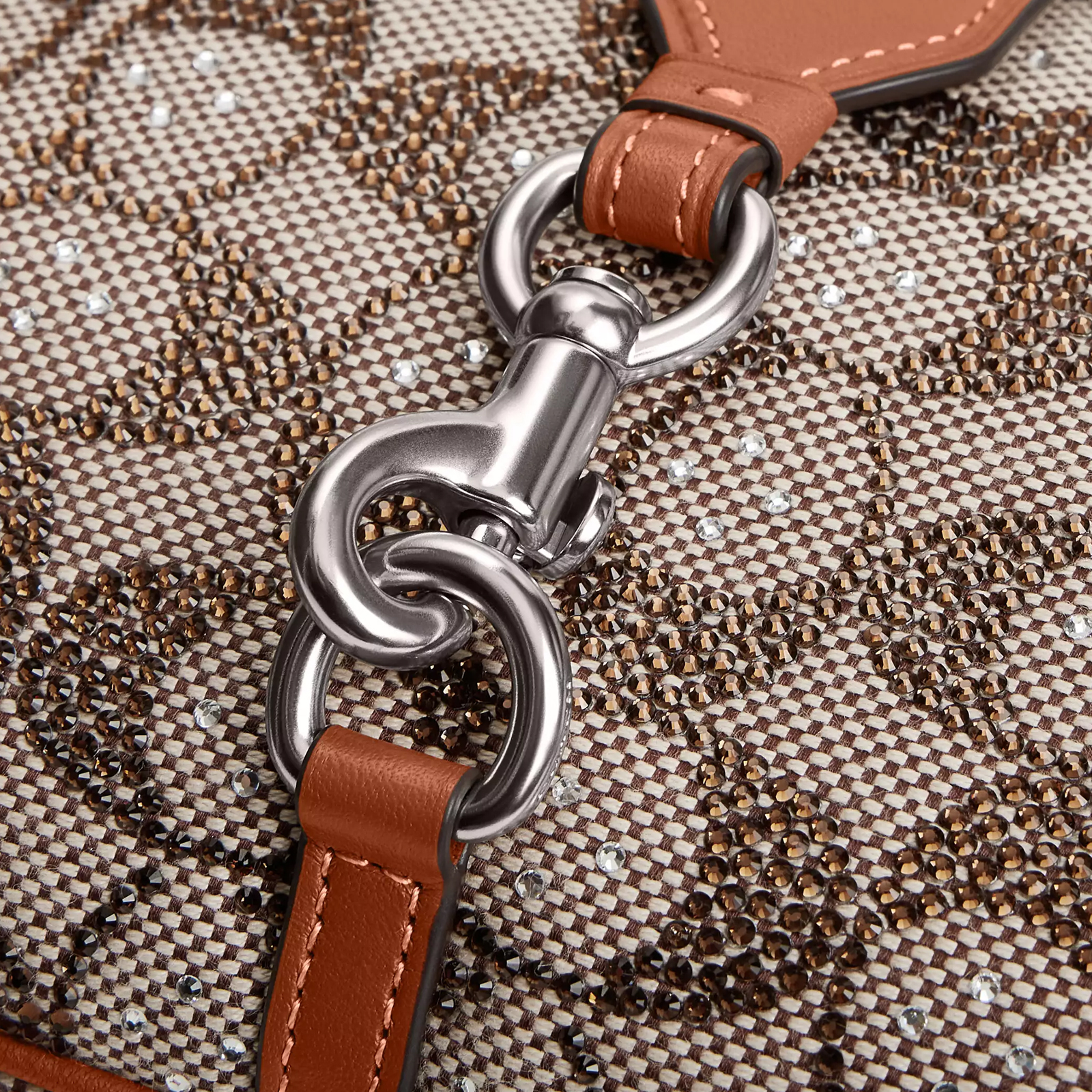Hamptons Hobo Bag In Crystal Signature Jacquard
