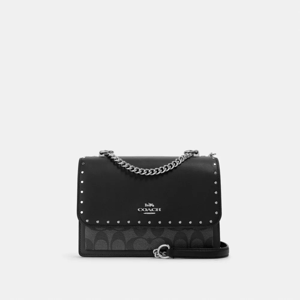 Klare Crossbody Bag In Signature Canvas With Rivets