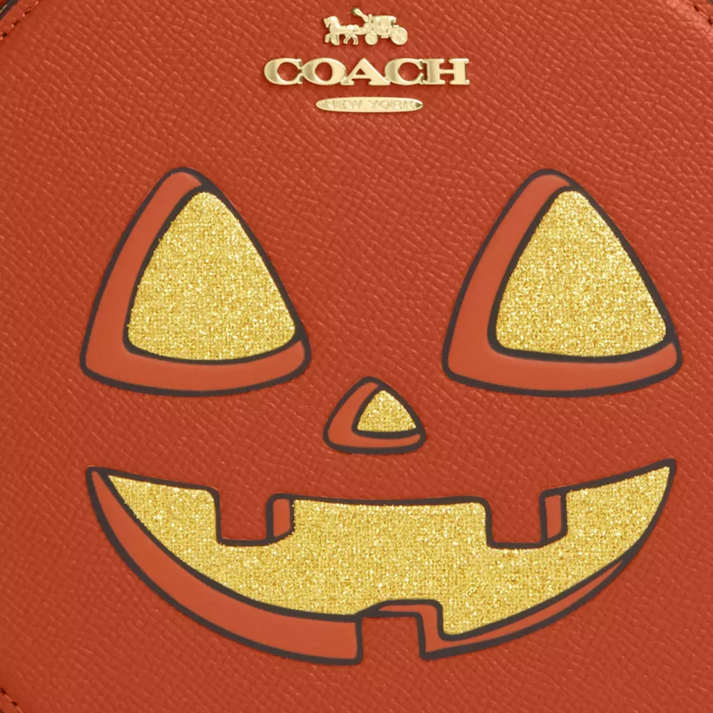 Canteen Crossbody Bag With Halloween Pumpkin Print