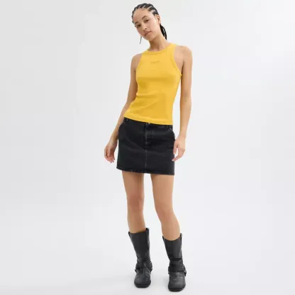 Ribbed Cothtach Script Tank Top