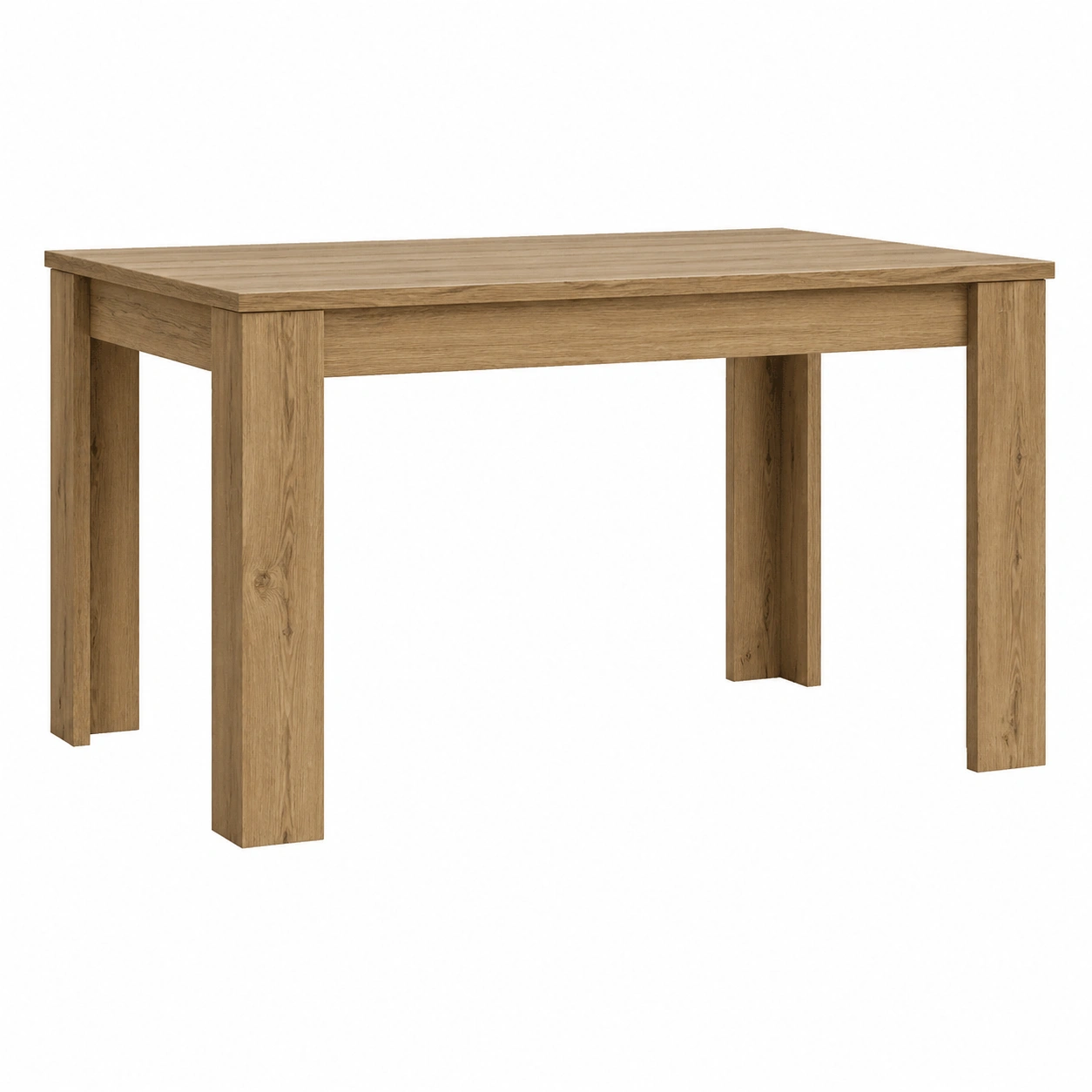 Moderner Esstisch in Eiche Optik massiv Look 140x85 cm-Buytavo