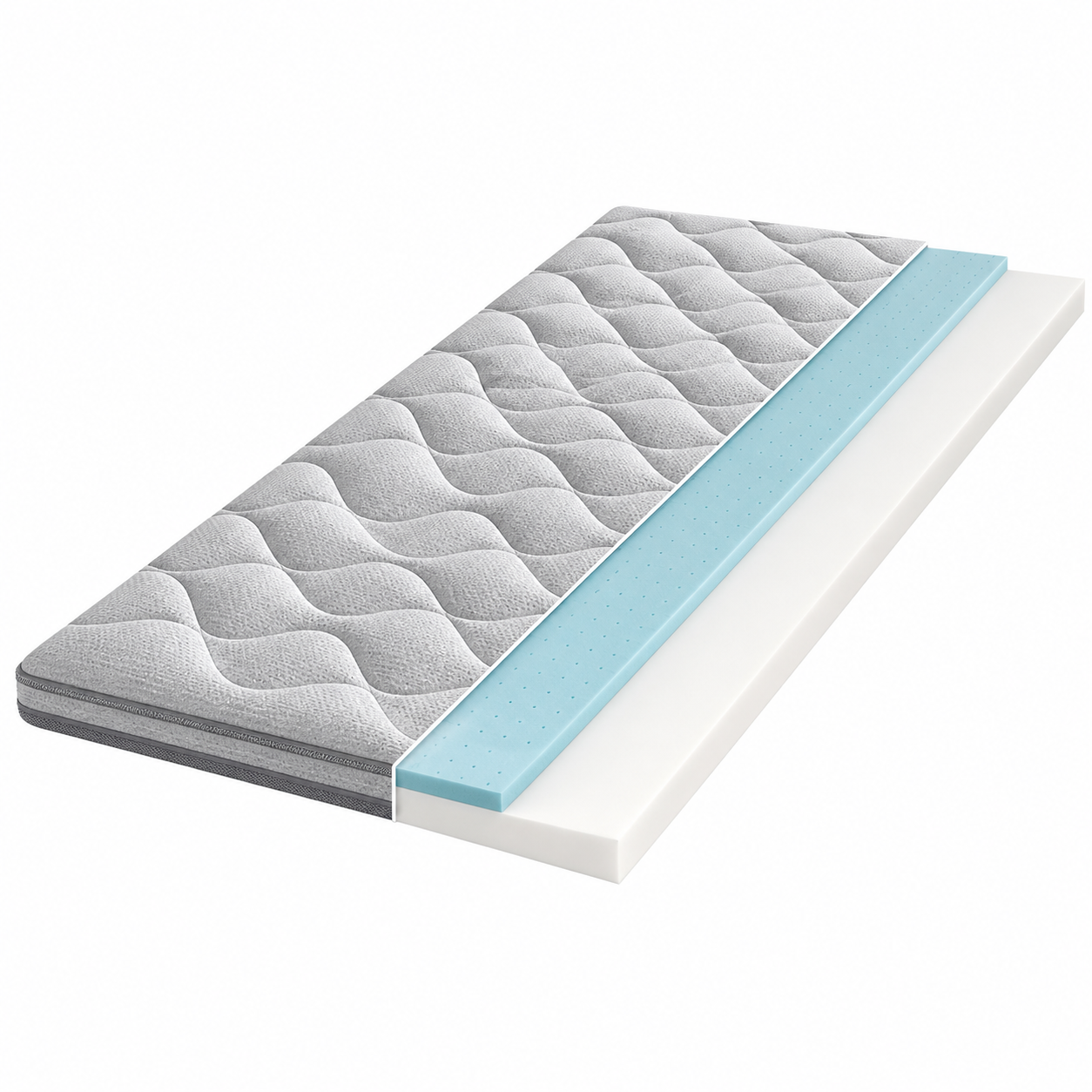 Viskotopper 90x200 cm Kaltschaum Matratzenauflage Komfortschaum Atmungsaktiv-Buytavo