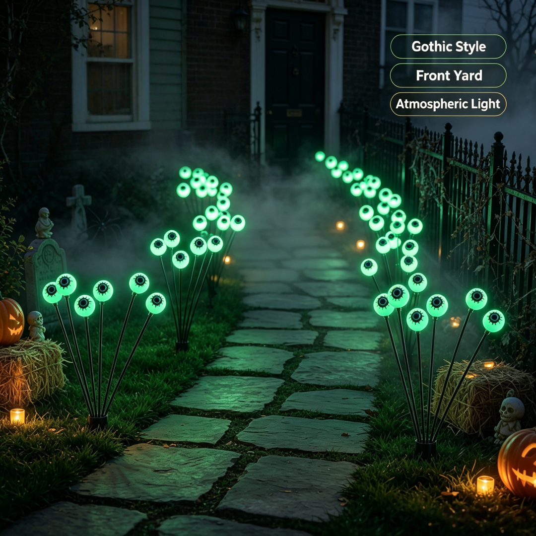 🔥Hot Sale🔥 👻Halloween Outdoor Waterproof Solar Skull Pathway Lights