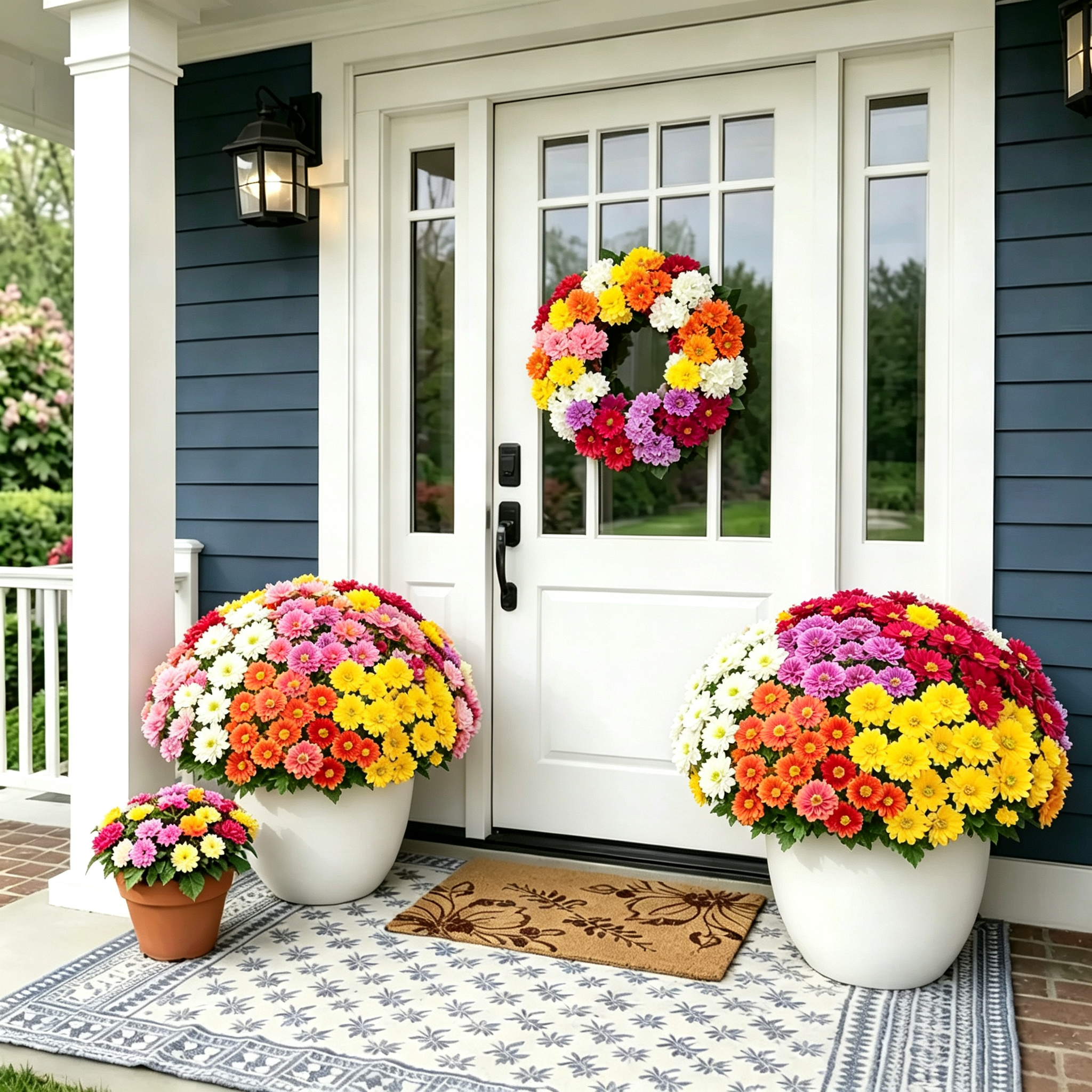 💥Last Day 70% OFF🌼Welcome autumn- Artificial Outdoor Sunset Mums Flowers - UV resistant, Waterproof, Windproof