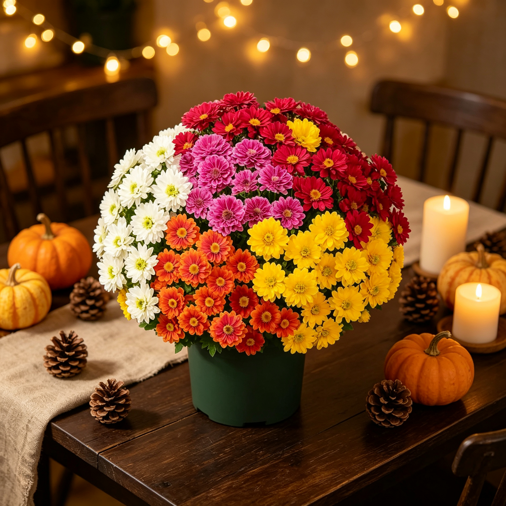 💥Last Day 70% OFF🌼Welcome autumn- Artificial Outdoor Sunset Mums Flowers - UV resistant, Waterproof, Windproof