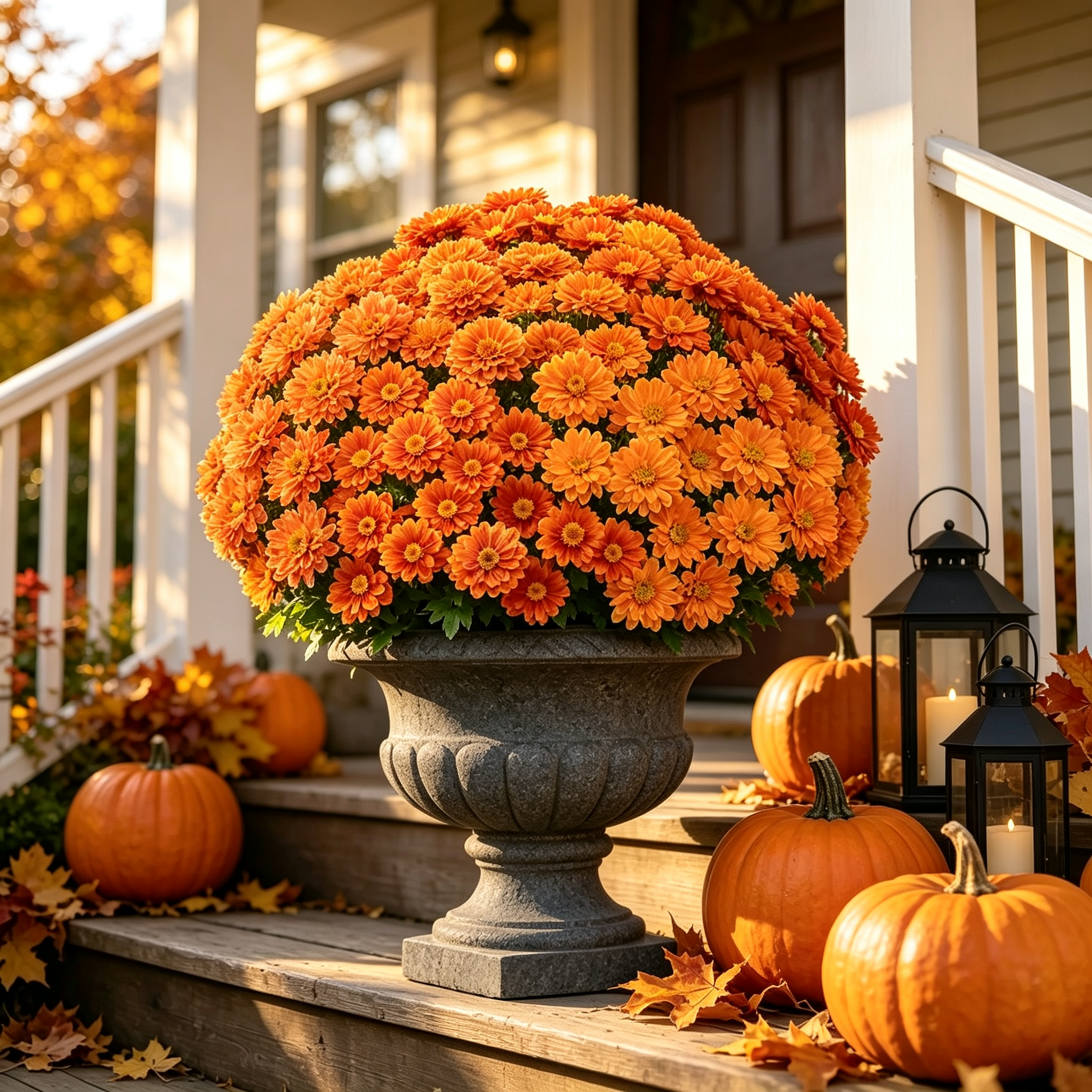 💥Last Day 70% OFF🌼Welcome autumn- Artificial Outdoor Sunset Mums Flowers - UV resistant, Waterproof, Windproof