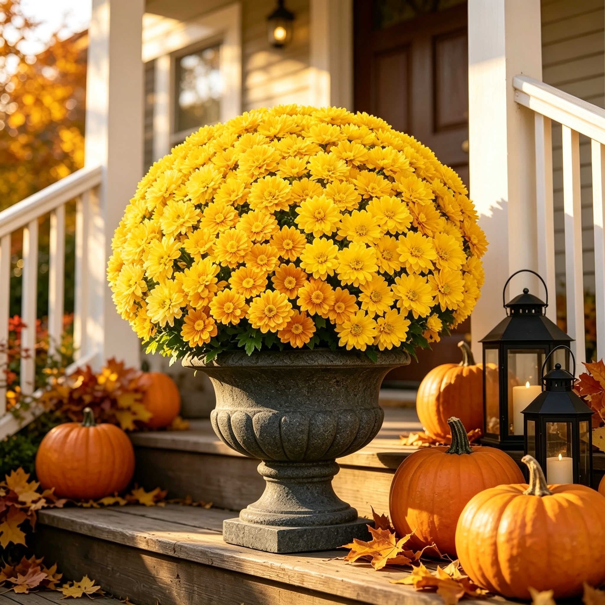 💥Last Day 70% OFF🌼Welcome autumn- Artificial Outdoor Sunset Mums Flowers - UV resistant, Waterproof, Windproof