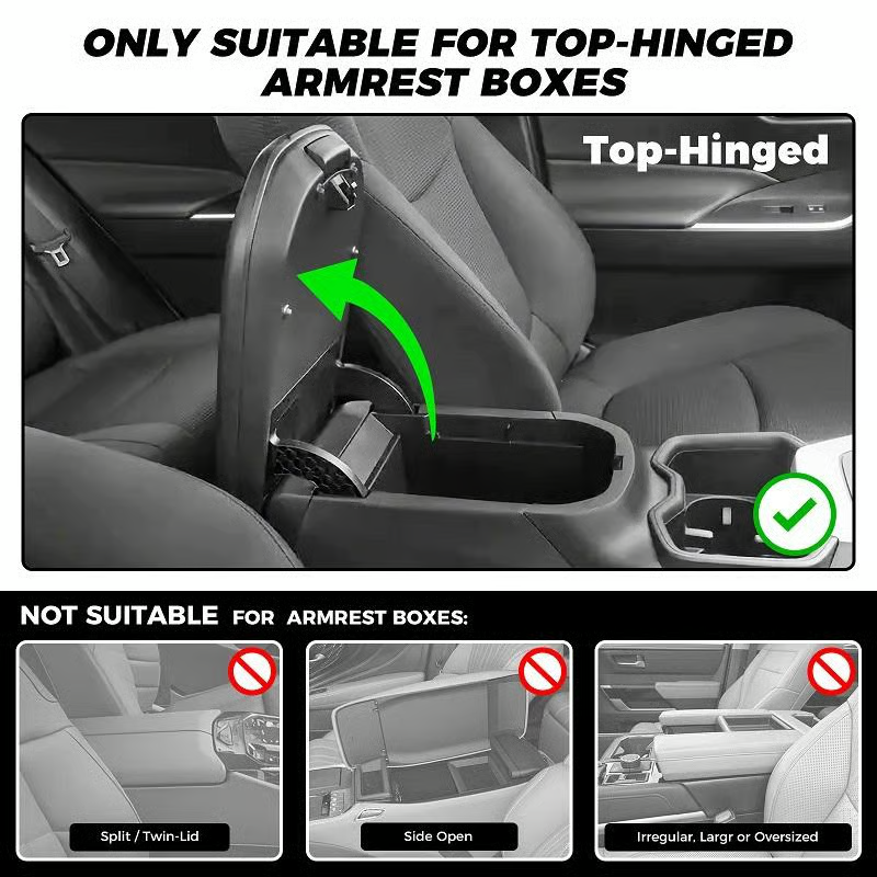 ✨Multifunctional PU Leather Car Armrest Box Mat– Universal Fit for Any Vehicle