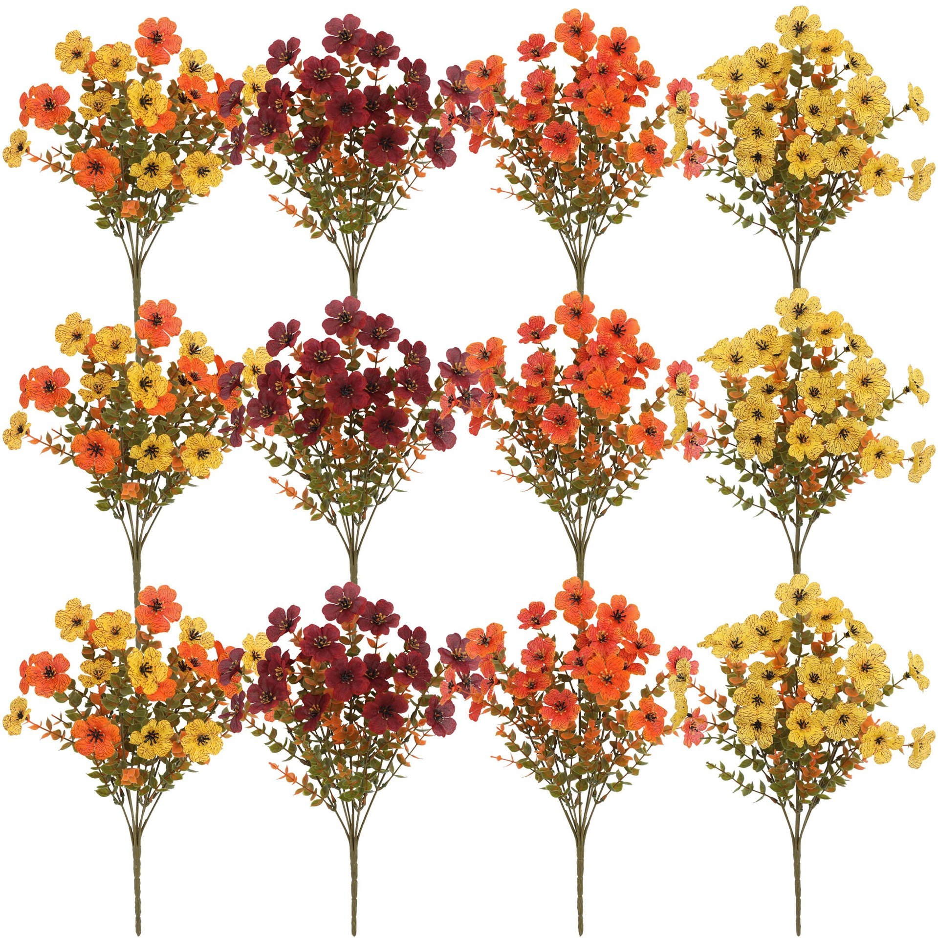 🌼Welcome autumn-Artificial autumn UV-resistant daisy planter set, suitable for outdoor porch decoration