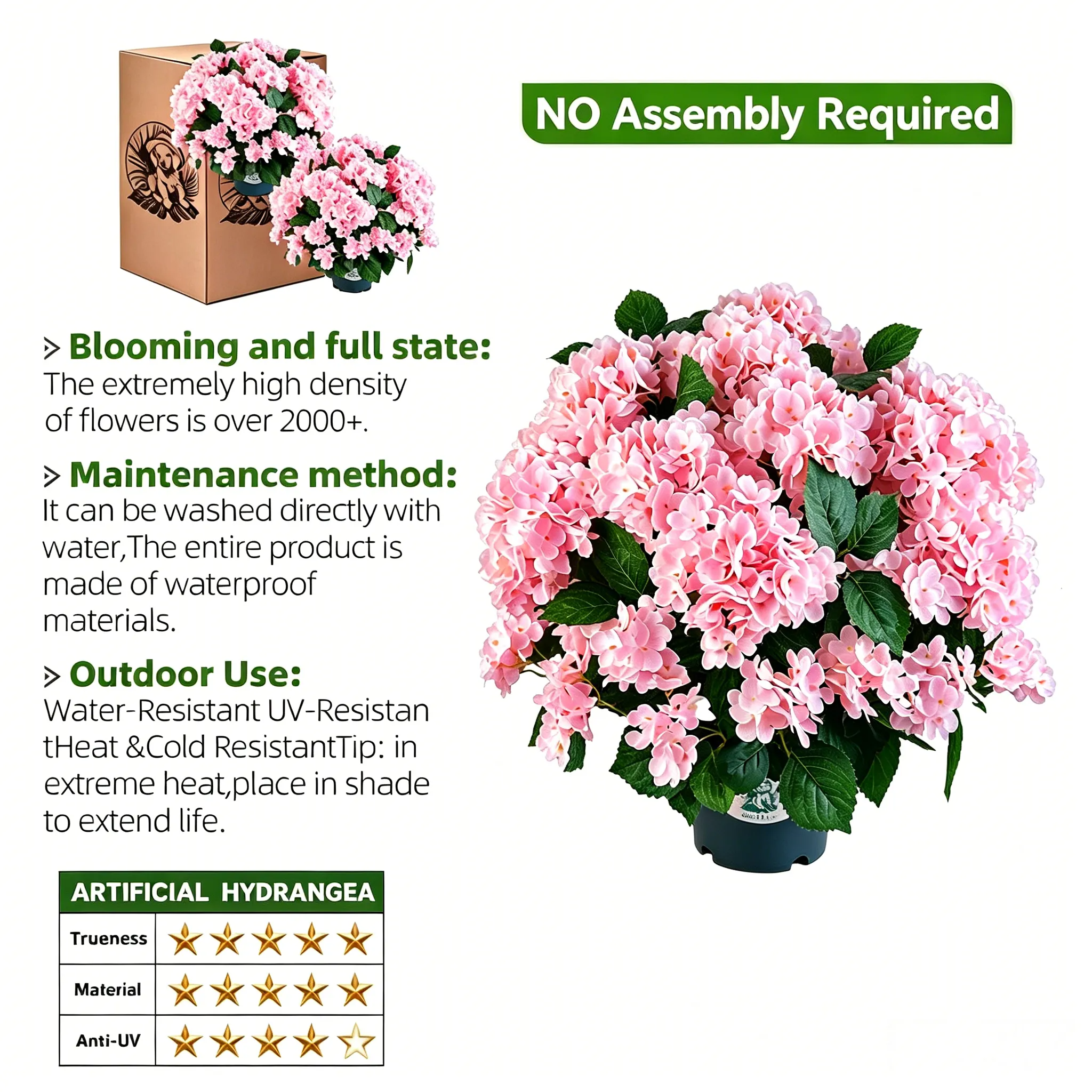 🔥Last Day 70% OFF🌼Artificial Outdoor Hydrangea Flowers - UV resistant, Waterproof, Windproof