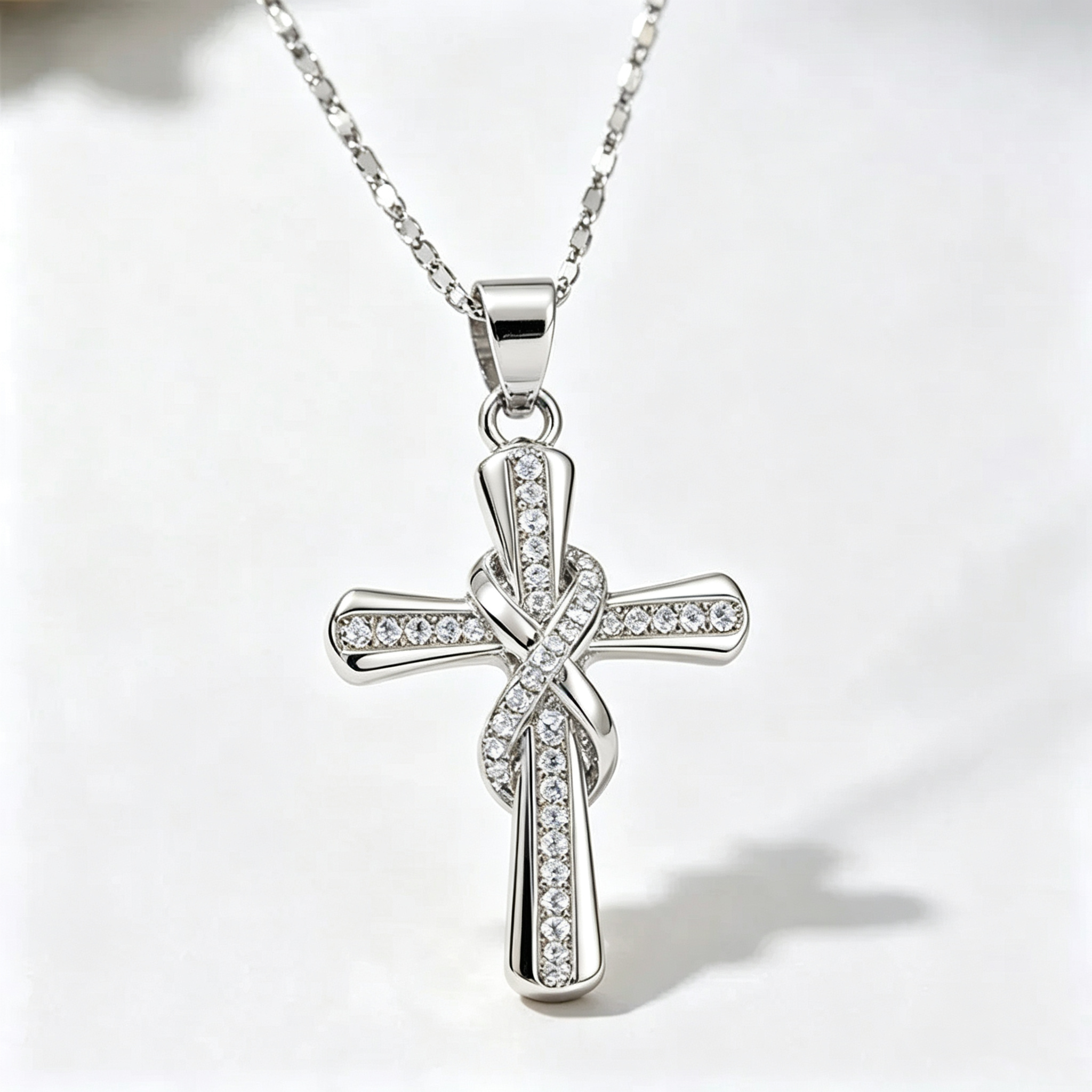 🎉BUY 1 GET 1 FREE(2 Pairs)🎁Sparkling Twisted Cross Pendant Necklace💎