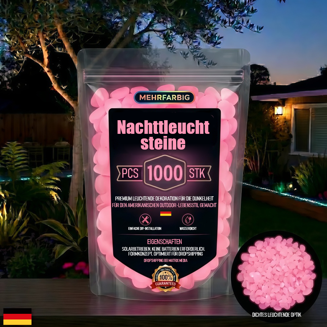 💥LETZTER TAG: 50 % RABATT💥🌈 Bunte, im Dunkeln leuchtende Gartensteine