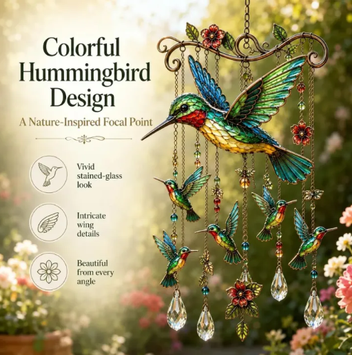 🐦🎐Last Day 49% OFF - 🐦🎐Graceful Hummingbird Wind Chime
