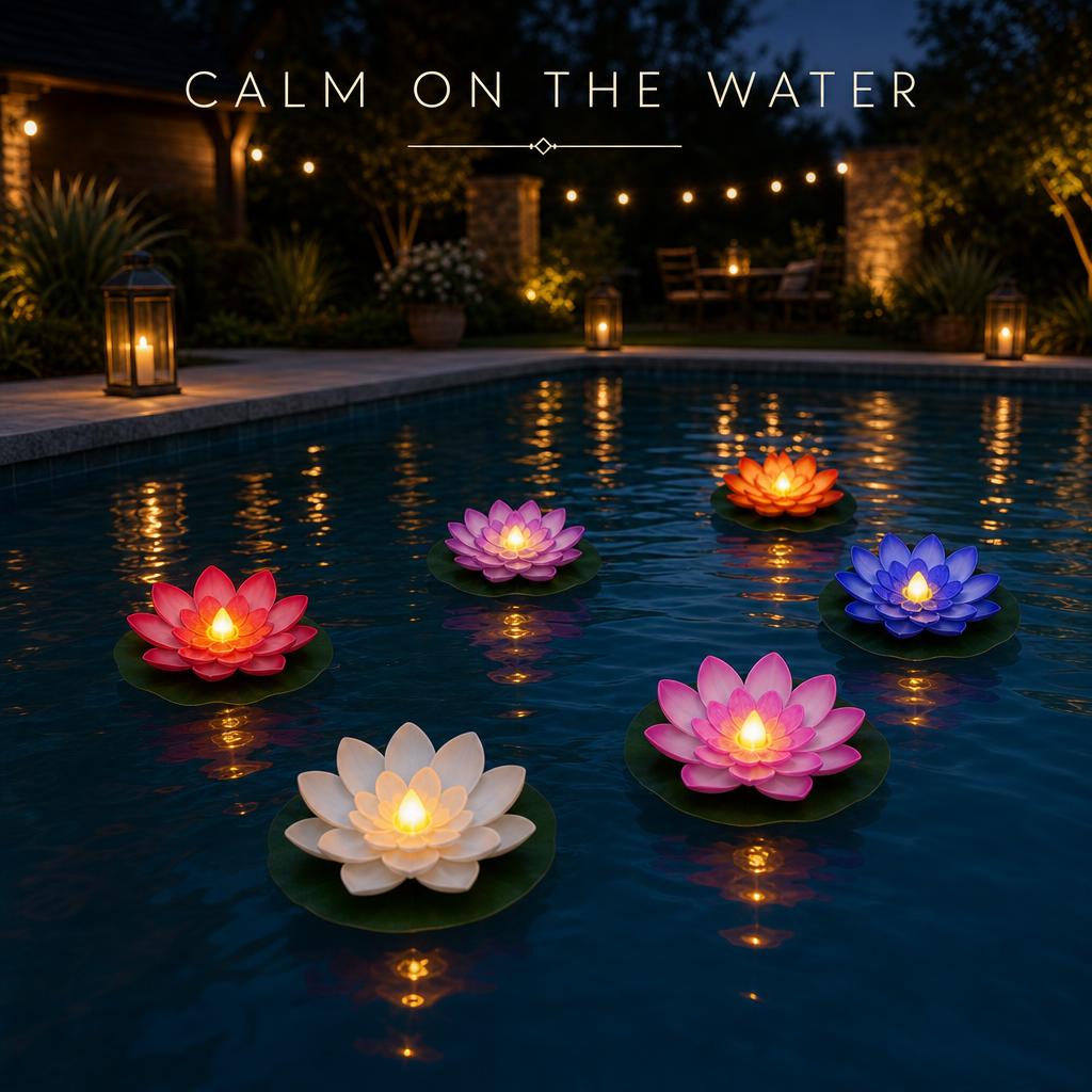 LotusGlow™ Floating Lotus Lights body image 1