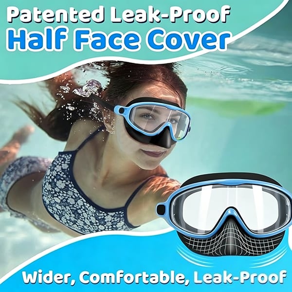 🏊‍♀️HD children's large frame waterproof and anti-fog swimming goggles