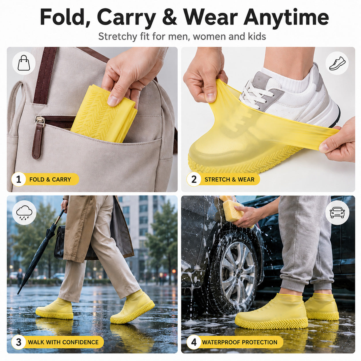 🌧️Pro-Grade Wear-Resistant Waterproof Shoe Covers (Reinforced Silicone)