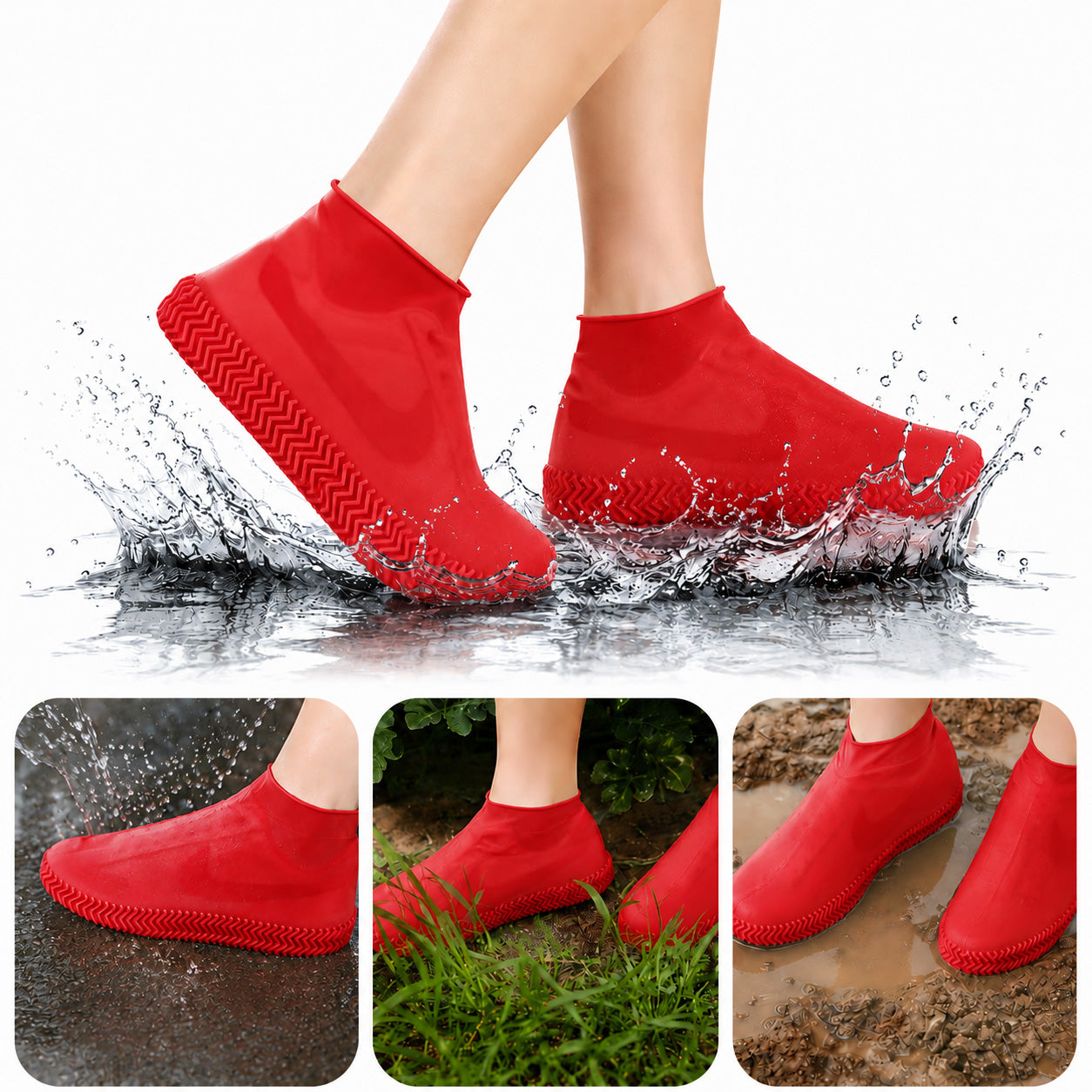 🌧️Pro-Grade Wear-Resistant Waterproof Shoe Covers (Reinforced Silicone)