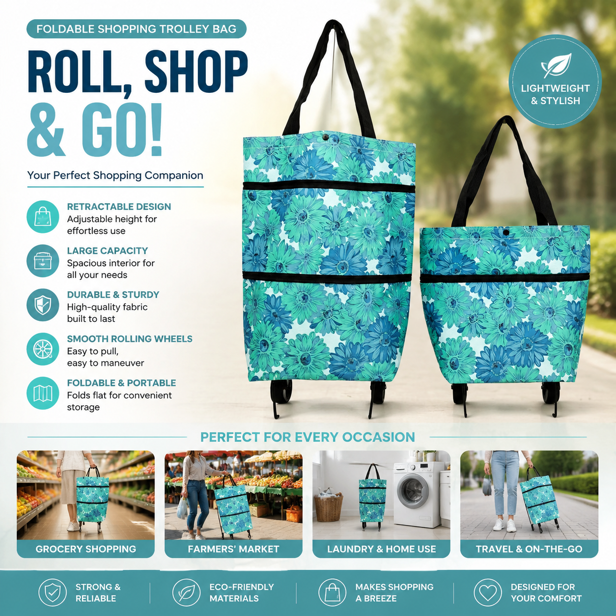 🔥HOT SALE 50% OFF🔥Foldable 2-in-1 Shopping Bag