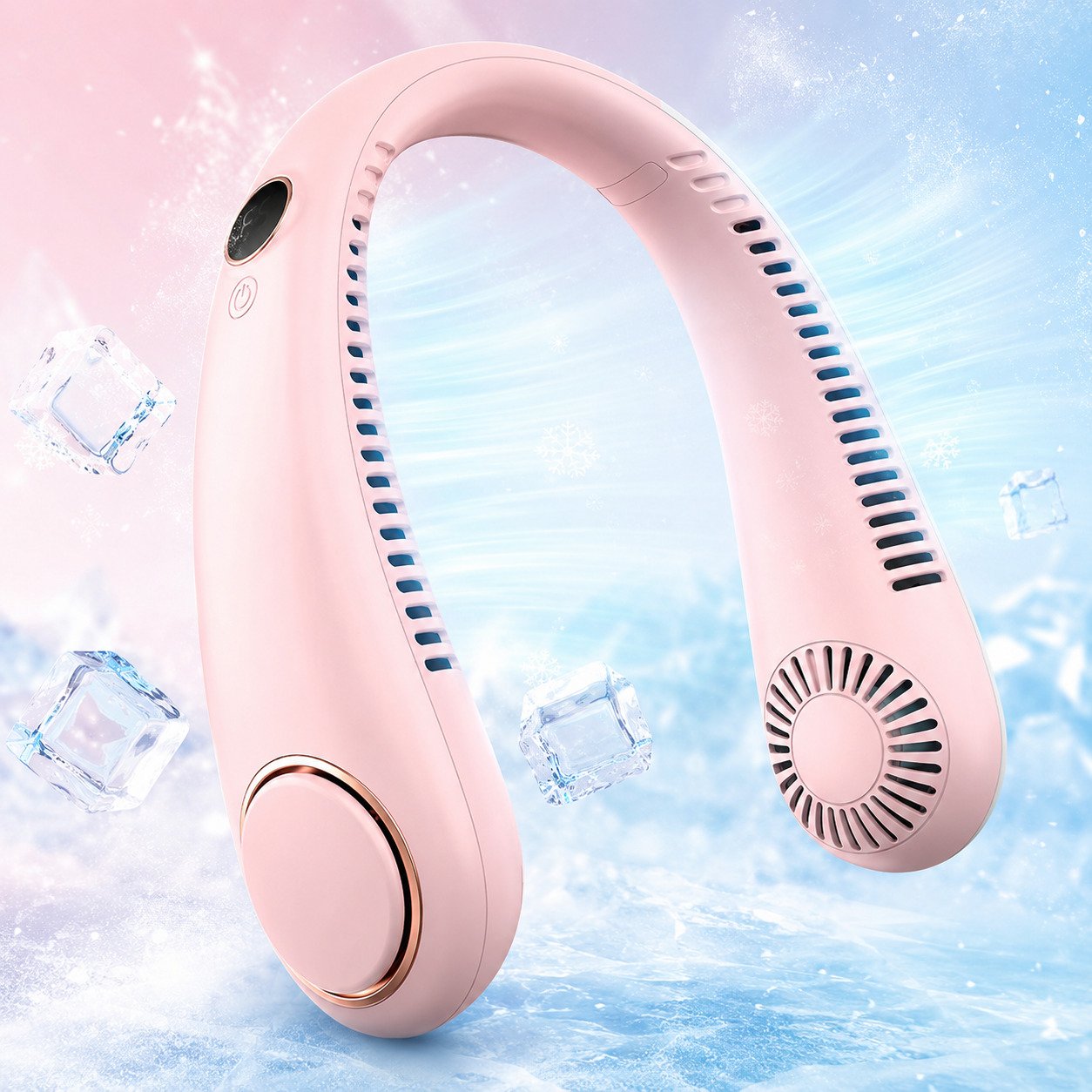 🔥LAST DAY 50% OFF🥵2026 Upgraded Wearable Bladeless Neck Fan 5-Speed Rechargeable Personal Cooling Fan🧊