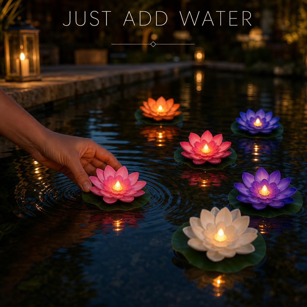 LotusGlow™ Floating Lotus Lights body image 2