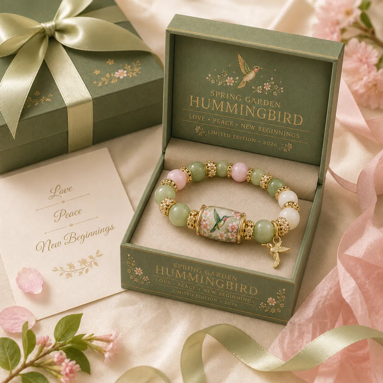 🌿 Love, Peace & Spring Blessings 💖 | 2026 Limited Edition Bracelet - With Gift Box
