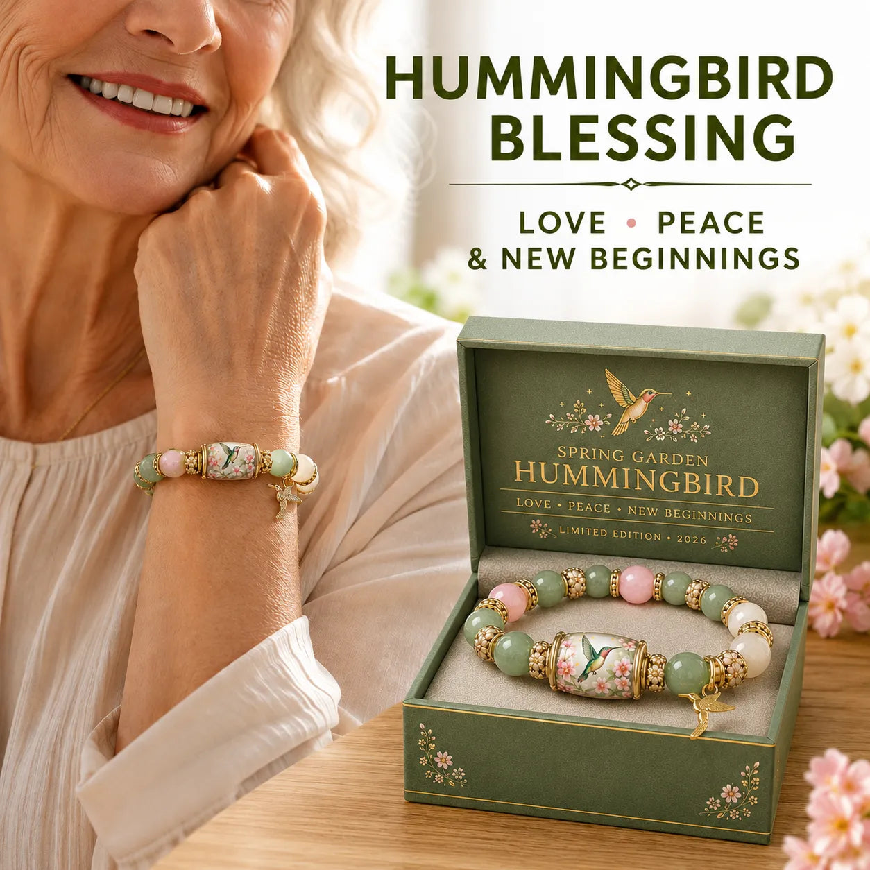 🌿 Love, Peace & Spring Blessings 💖 | 2026 Limited Edition Bracelet - With Gift Box