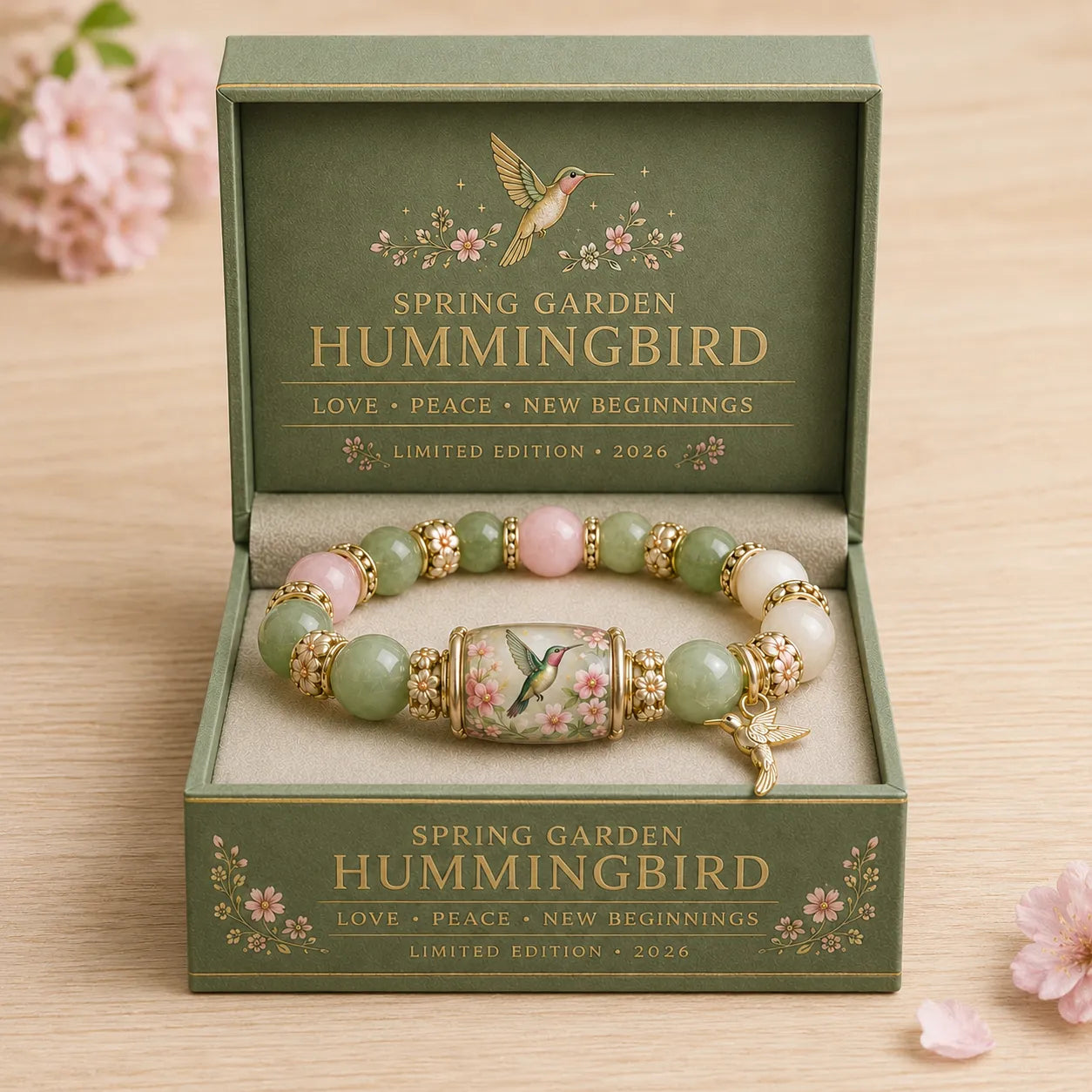 🌿 Love, Peace & Spring Blessings 💖 | 2026 Limited Edition Bracelet - With Gift Box