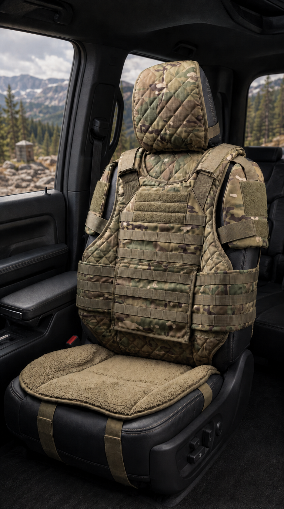 Organized truck seat