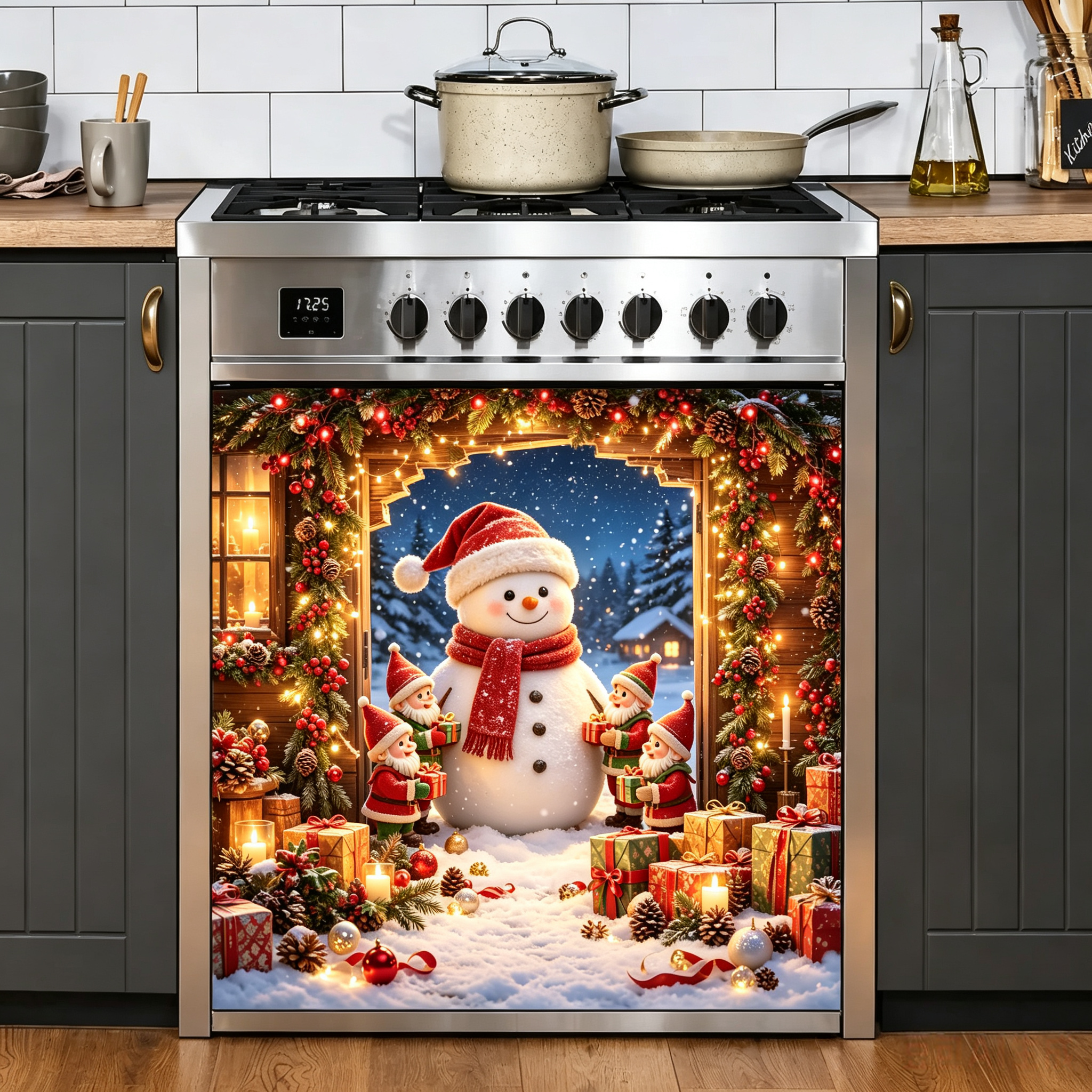 💥 LAST DAY 49% OFF👻💀Reusable Halloween-Themed Magnetic Dishwasher Cover – Kitchen Decor for a Spooky Atmosphere