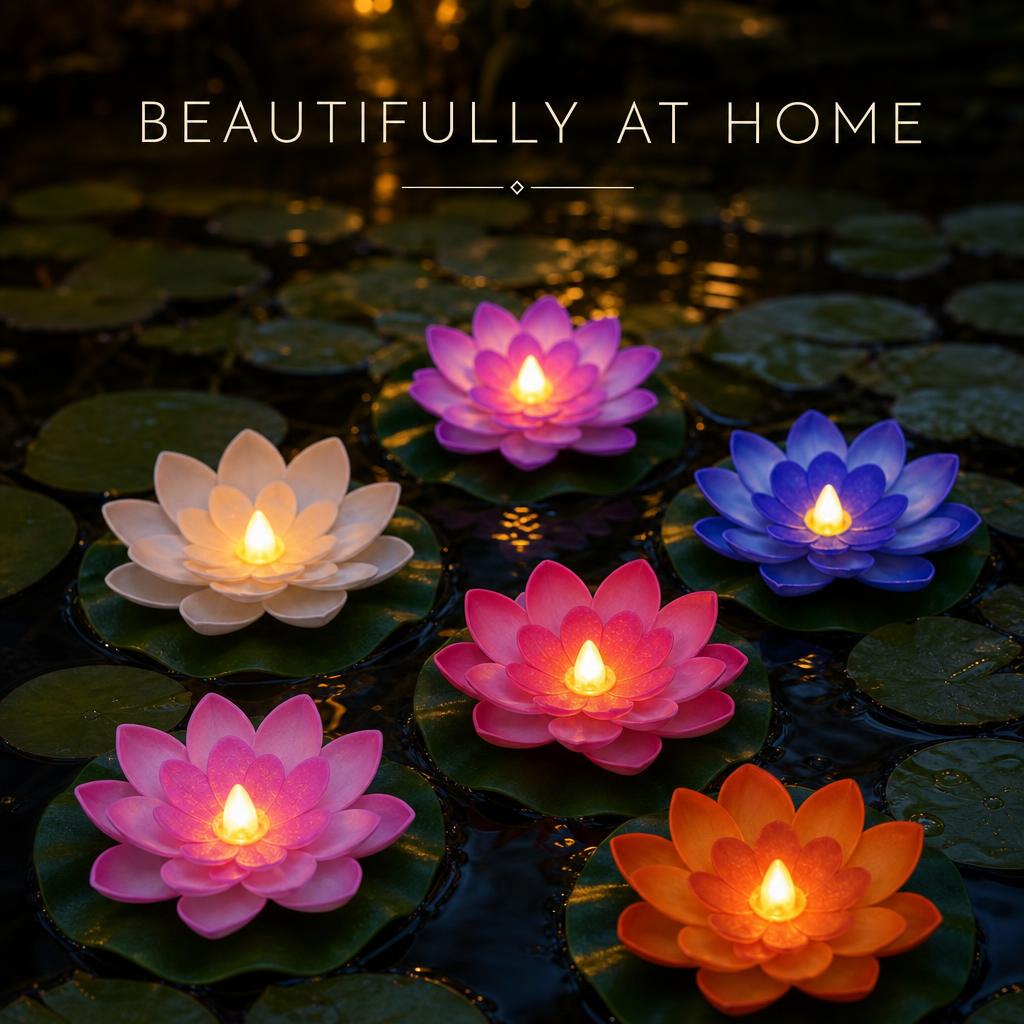 LotusGlow™ Floating Lotus Lights body image 3