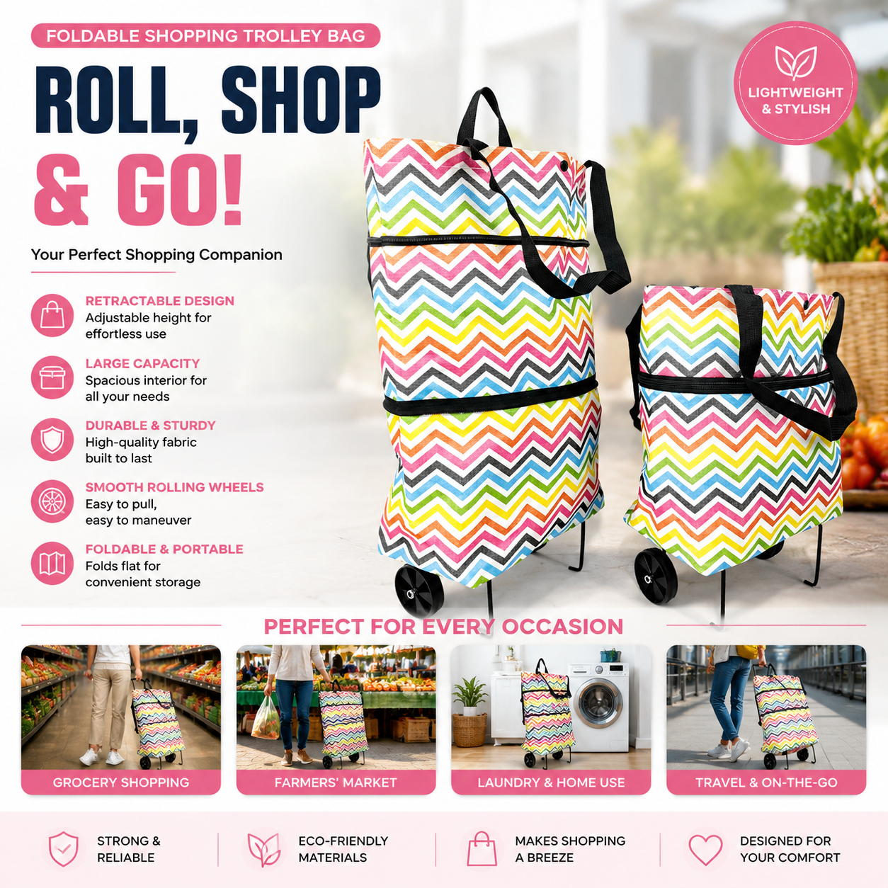 🔥HOT SALE 50% OFF🔥Foldable 2-in-1 Shopping Bag