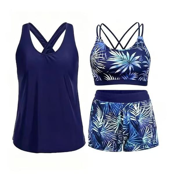 ⏰LAST DAY 49% OFF - 3 Piece Tankini with Shorts 🔥