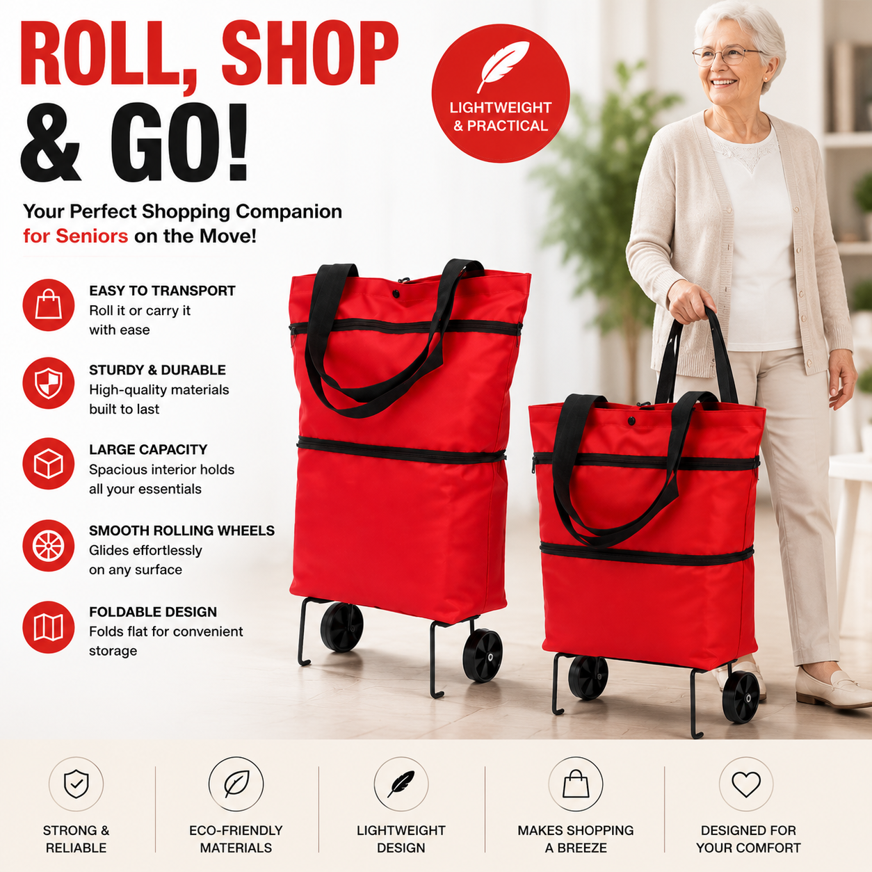 🔥HOT SALE 50% OFF🔥Foldable 2-in-1 Shopping Bag